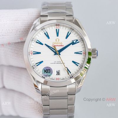 Swiss Replica Omega Aqua Terra 41mm watch in White Dial 8900 Movement